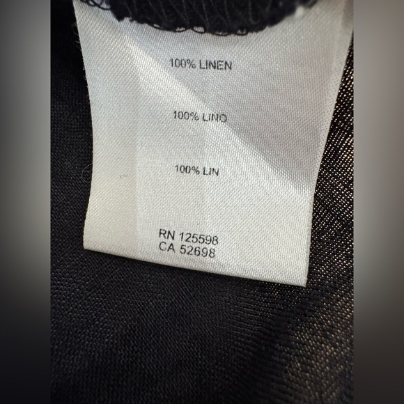 NWOT Women’s Ellen Tracy Roll Tab Shirt Sleeve 100% Linen Tunic 1/4 Zip Top S - Picture 7 of 7